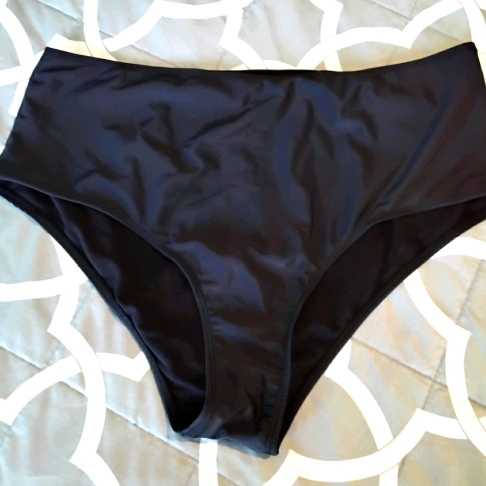 Bikini Bottoms - Black Highwasted - SZ 2X
